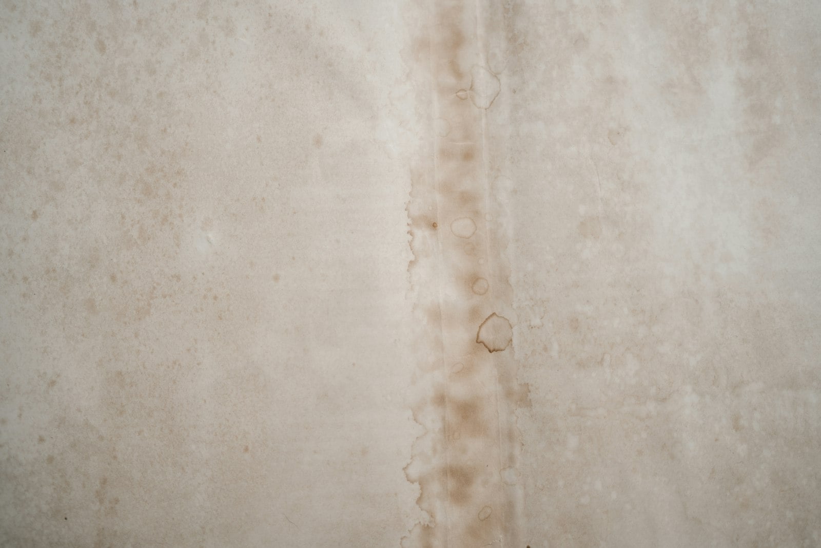 Brown water stain on a white wall